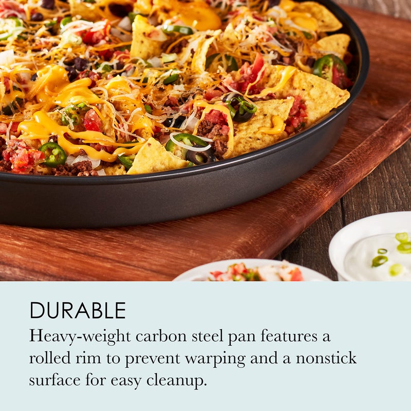 Chicago Metallic 14-Inch Deep Dish Pizza Pan, Nonstick Carbon Steel Bakeware for Chicago-Style Pizza, Cookie Cakes, Thick Crust Pizzas, and More - Image 5